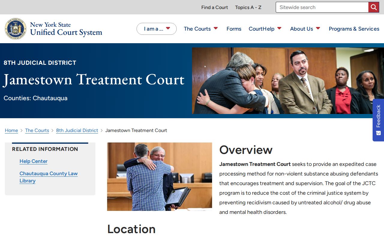 Jamestown Treatment Court for Chautauqua County criminal court cases